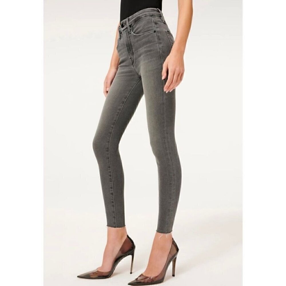 NWT Good American Good Waist Crop Raw Hem Jeans - Size 6 / 28 - Picture 9 of 10